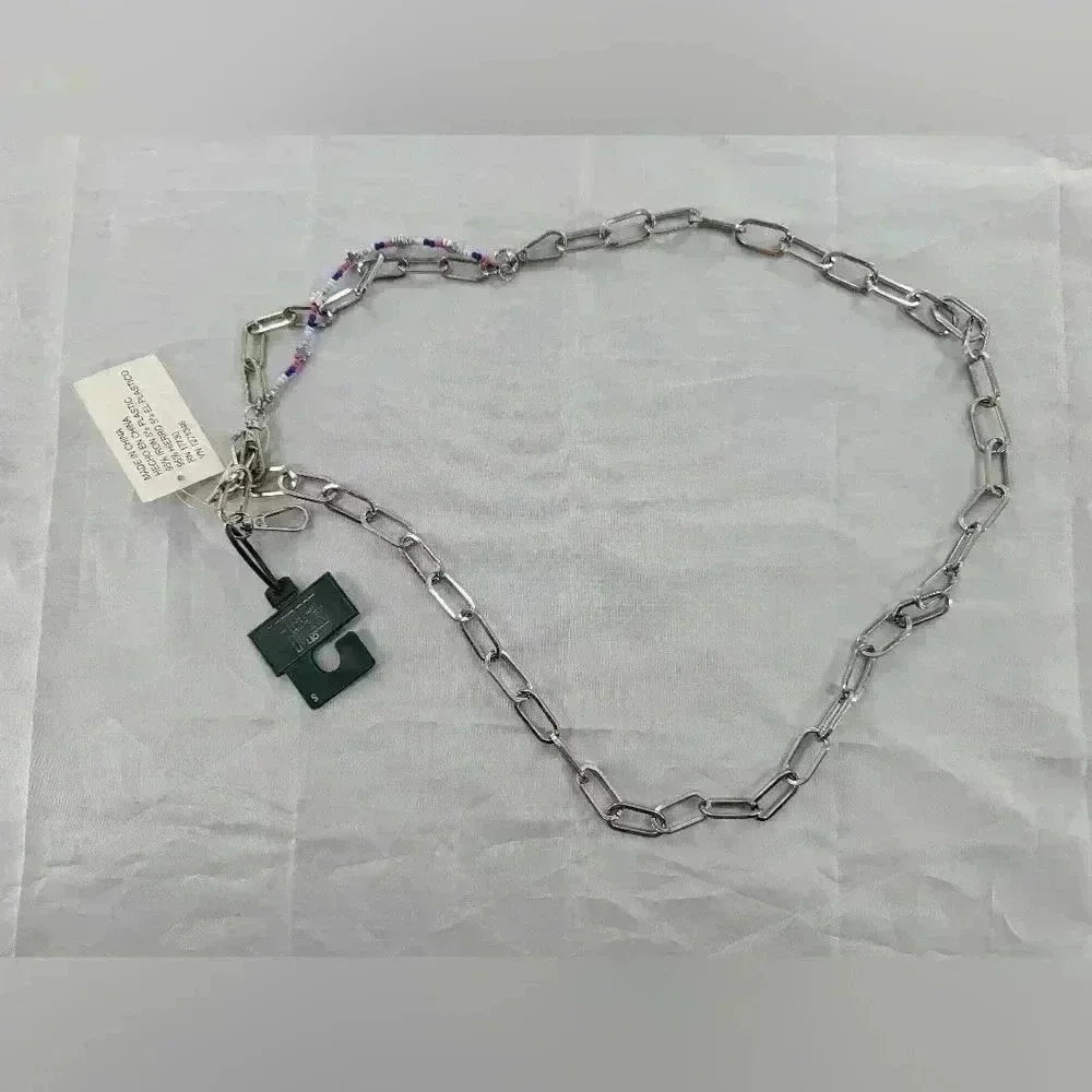 Wild Fable Women's New Paper Clip Swag Chain Belt Silver Small NWT